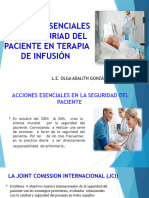 Acciones Esenciales en La Seguriad Del Paciente en Terapia de Infusión