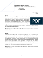 La Coopération Régionale Nord-Sud - Les Investissements Étrangers Directs Européens Dans Le Sud de Laméditerranée - Le Cas Marocain