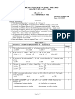 STD.X Maths Standard QP Code 1