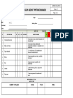 Check List Kit Antiderrames