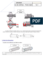 Mécanique - Torsion Simple Terminale