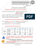 Je Sais Identifier Et Utiliser Les Pronoms Personnels Sujets Et Objets. CM2 Leçon