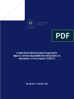 Lineamientos Técnicos para La Vacunación Segura y Eventos Supuestamente Atribuibles A La Vacunación e Inmunización (ESAVI)