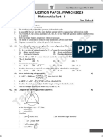 Std. 10th Board Question Paper Maths Part II - Mar 2023 - 6411b0300cdee