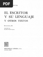 Jean-Paul Sartre - El Escritor y Su Lenguaje y Otros Textos (Situations, IX) - Losada (1973)