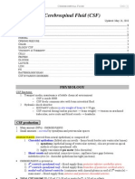 Notes Cerebrospinal Fluid