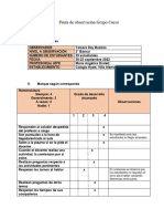 Pauta de Observación 2° Básico