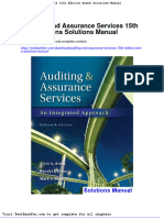 Auditing and Assurance Services 15th Edition Arens Solutions Manual