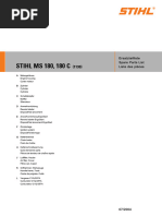 Vue Eclatee Tronconneuse Stihl Ms 180 C Be