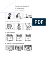 For Each Question, Choose The Correct Answer.: Practice K (A2) Li 29 Listening Part 1 Questions 1-5