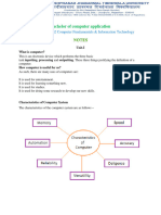 Compute Fundamental Notes Bca I