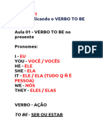 Aula 1 - Verbo To Be No Presente