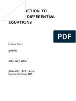 Dinh Nho Hao Introduction To Partial Differential Equations