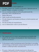 Functions of The Hospitals