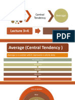 Lecture 3 & 4 Measure of Central Tendency