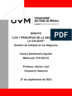 Ensayo. Los 7 Principios de La Gestion de Calidad