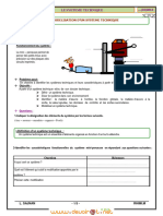 Cours - Technologie Chpn°1 Leçon N°1 Modélisatio D'un Système Technique - 1ère AS (2011-2012) MR Rhimi Mohamed