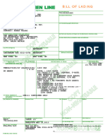 Bill of Lading - Modelo