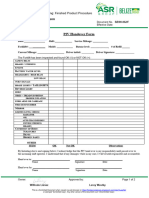 BZ-08-062-F Forklift Handover Checklist Form