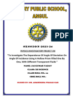 To Investigate The Dependence of Angle of Deviation On Angle of Incidence Using A Hollow Prism Filled One by One, With Different Transparent Fluids