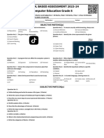 School Based Assessment 2023-24 Second Term Computer Education Grade 8