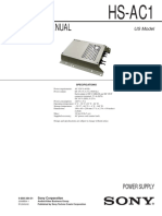 Sony Hs-Ac1 Ver.1.0 Psu SM