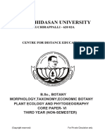 B.SC - Botany Morphology, Taxonomy and Phytogeography III-Year SPS