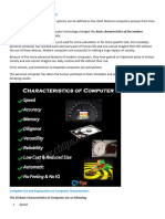 Characteristics of Computer System