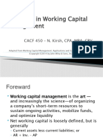 Concepts in Working Capital Management