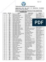 List of Qualified Candidates in Competitive Examination Provincial Planning Services Officers 05 2021