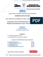 Importance de La Géotechnique Et Contrôle de Qualité Des Matériaux Dans L'acte de Construire - Hanane EL BOUZAKRI EL IDRISSI