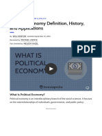 Political Economy Definition, History, and Applications