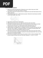 Grade 9 Revision Worksheet PHYSICS