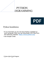 Python Programming