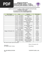 Jadwal Kegiatan Pelantikan Penegak Bantara