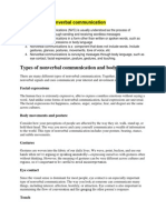 Definitions of Nonverbal Communication