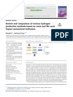 Review and Comparison of Various Hydrogen Production Methods Based On Costs and Life Cycle Impact Assessment Indicators