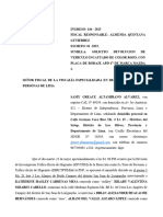 Solicito Devolucion de Vehiculo Incautado de Color Rojo, Con Placa de Rodaje Apd-17 de Marca Mazda 2.