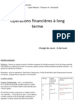 Opérations Financières À Long Terme