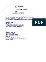 Project Report Employees Training AND Development