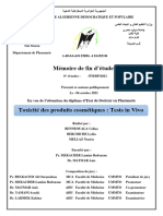 1 - Toxicité Des Produits Cosmétiques