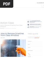 How To Remove Scratches From Glass Windows