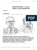 Pierre Manent-Pascal Bruckner: Le Pire Ennemi de L'occident, C'est L'occident Lui-Même