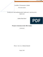 Sveučilište J.J.Strossmayera U Osijeku Filozofski Fakultet: Women's Literature in The 19th Century