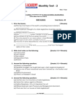 SST Class 7 Monthly Test-2