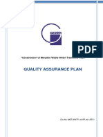 Merzifon WWTP - Contractor's QA Plan