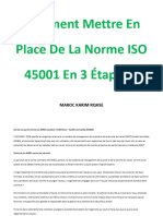 Mettre en Place Iso 45001 V 2018