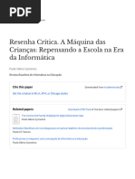 Resenha Crítica - A Máquina Das Crianças - Repensando A Escola Na Era Da Informática