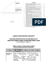 Notes On and Matrix of Selected Crimes Under Special Penal Code by Prof. Modesto Ticman, Jr.