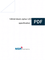 LEA A 128-Bit Block Cipher Datasheets-Korean